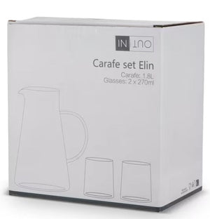 InSideOut Karaf Elin met 2 glazen  met opdruk