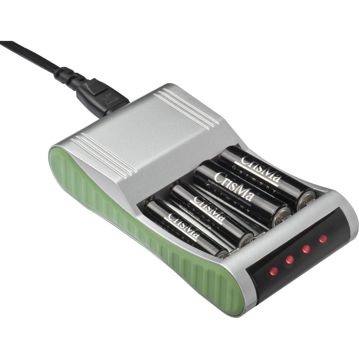 Batterijlader voor 4 batterijen sample