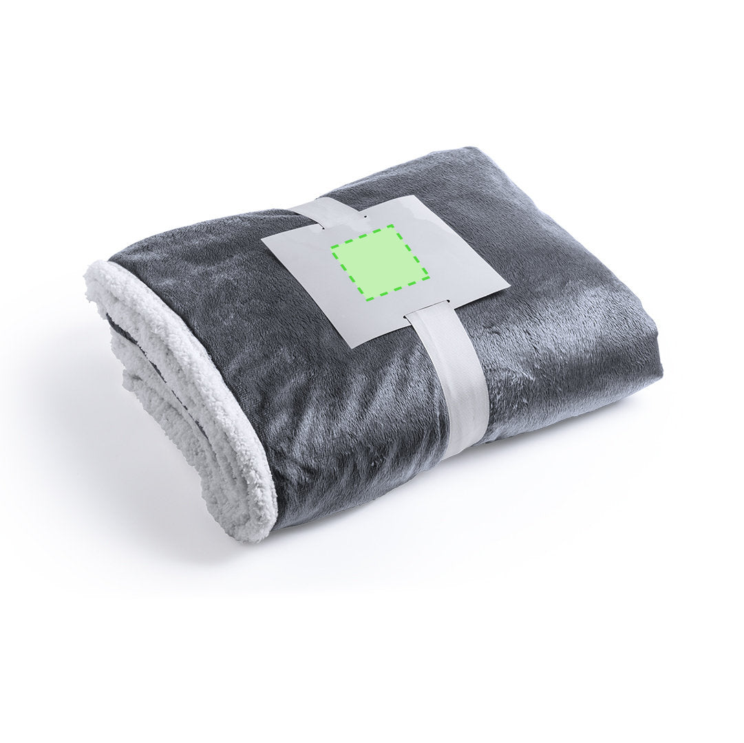 Deken leren zwart onbedrukt