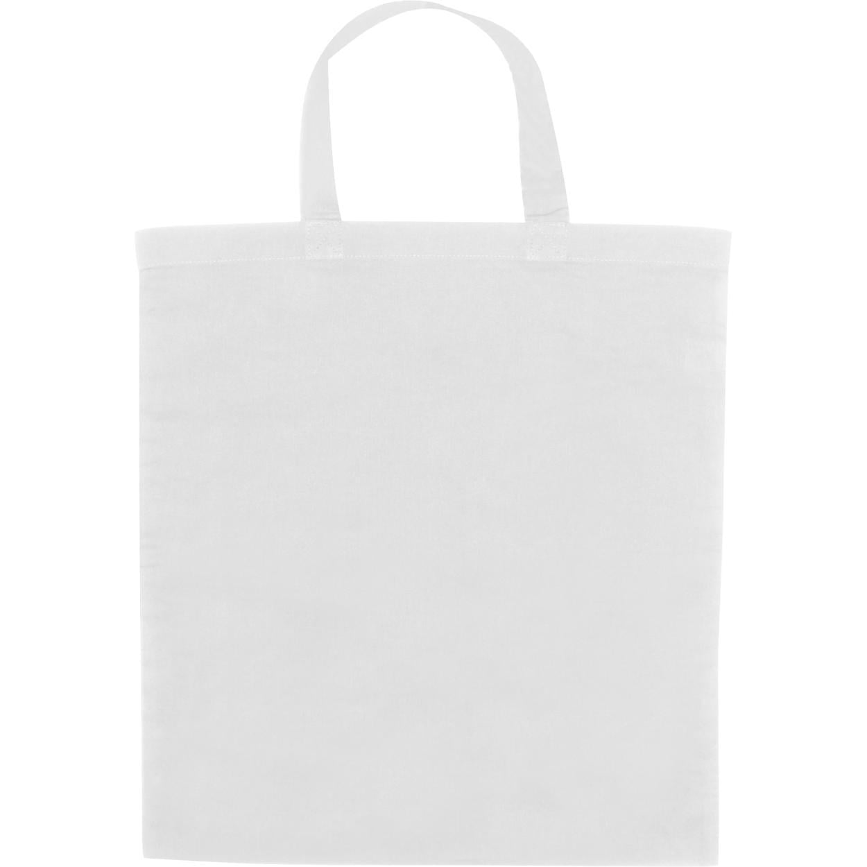 Katoenen tas met korte hengsels antraciet 1 kleur 5944