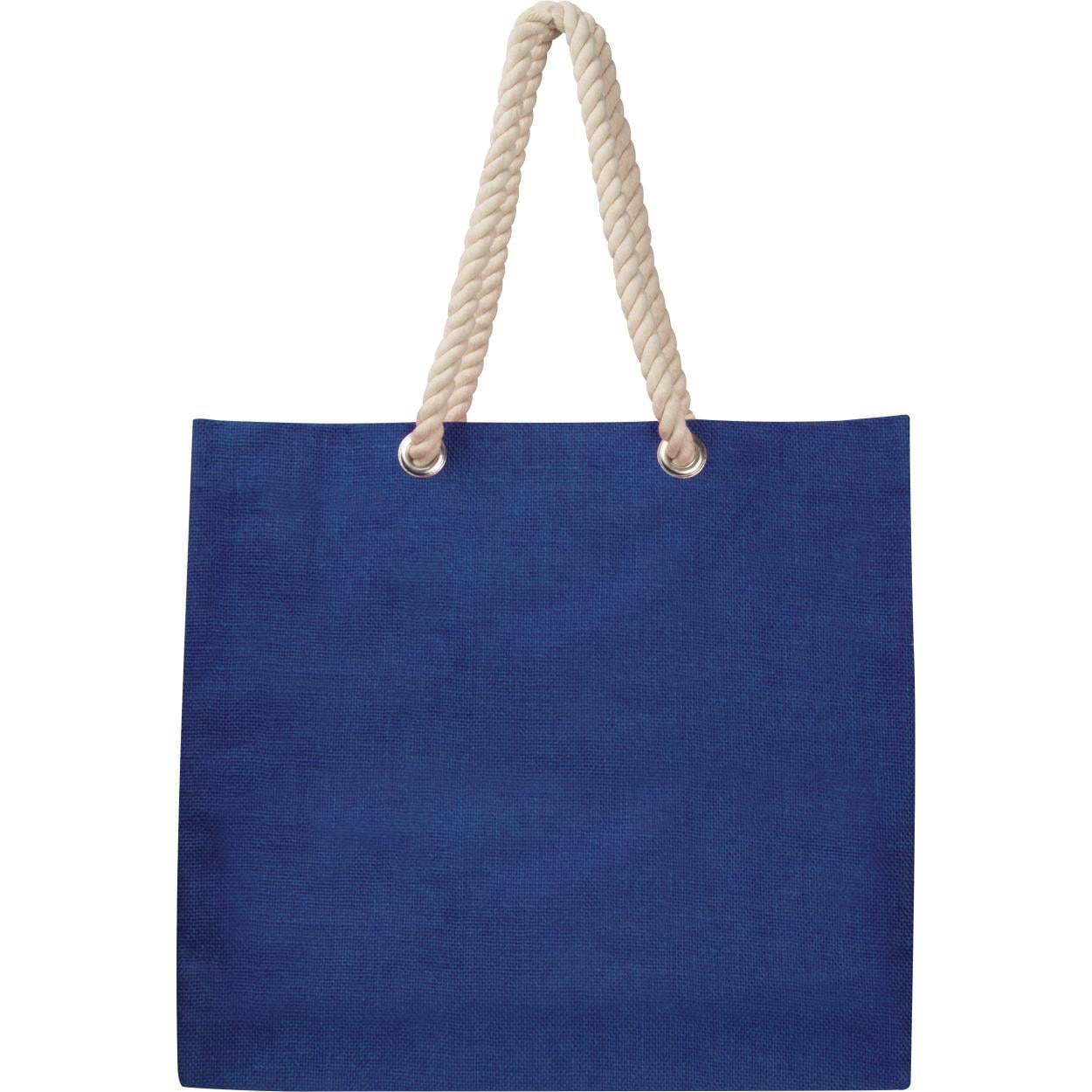 Jute tas met koord paars 1 kleur 5681