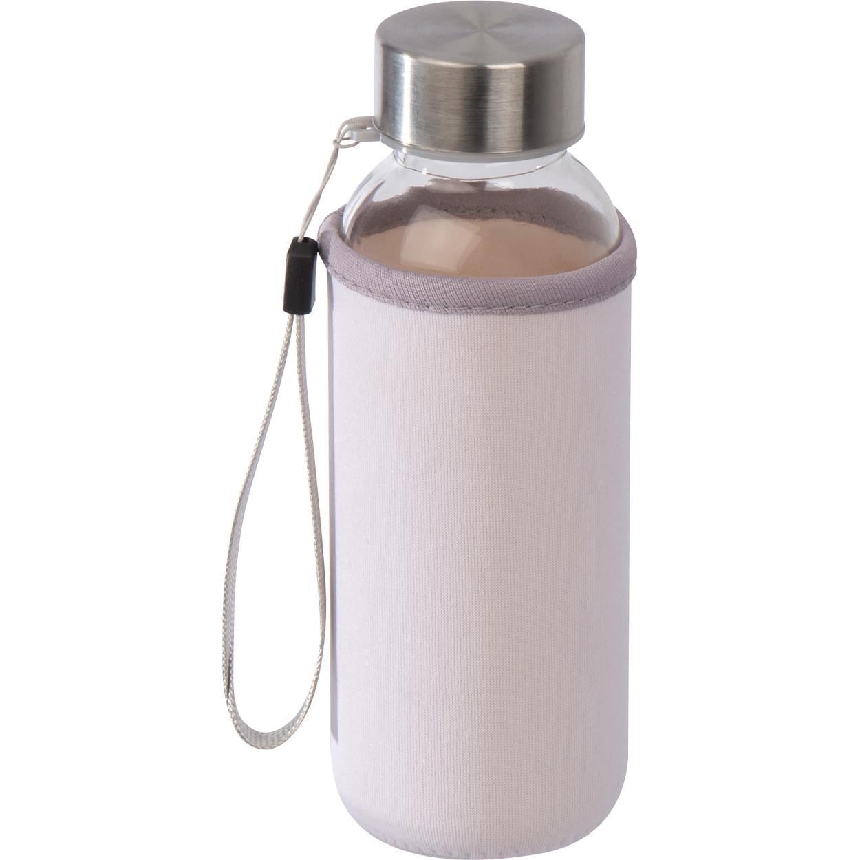 Drinkfles van glas met neopreen hoesje 3150