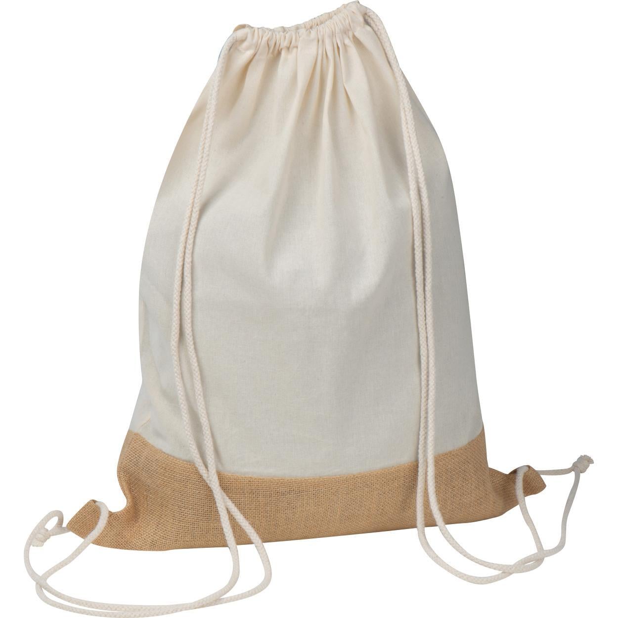 Gymbag van katoen en jute bedrukken
