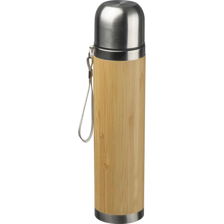 Isoleerkan met een bamboe ommanteling, 500 ml bedrukken