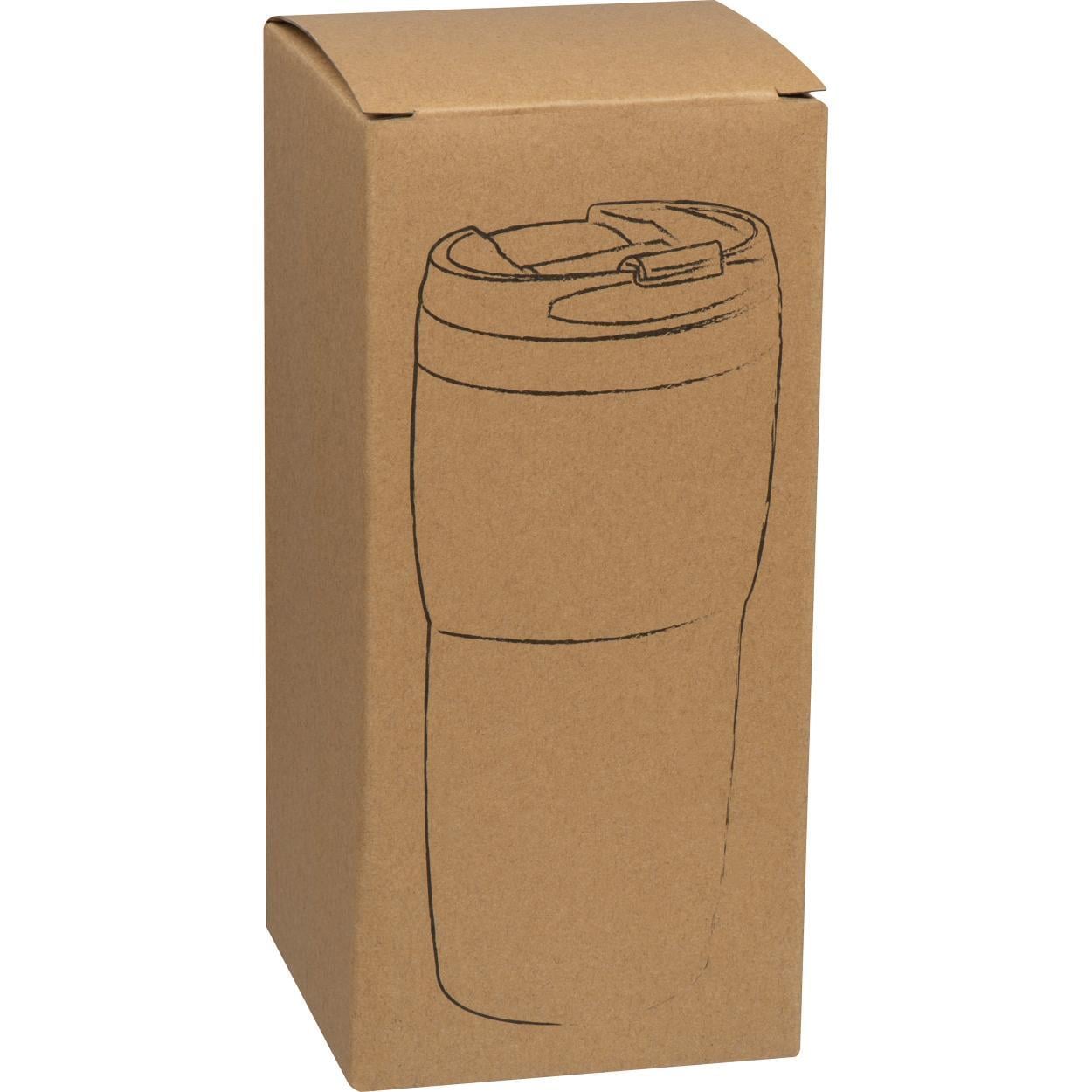 Drinkbeker met een RVS ommanteling, 500 ml rood Graveren 3043