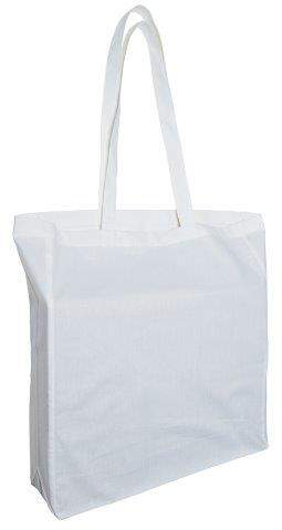 Katoenen tas met lange hengsels blauw onbedrukt 5955