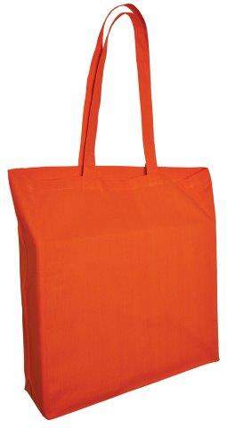 Katoenen tas met lange hengsels wit 1 kleur 5961