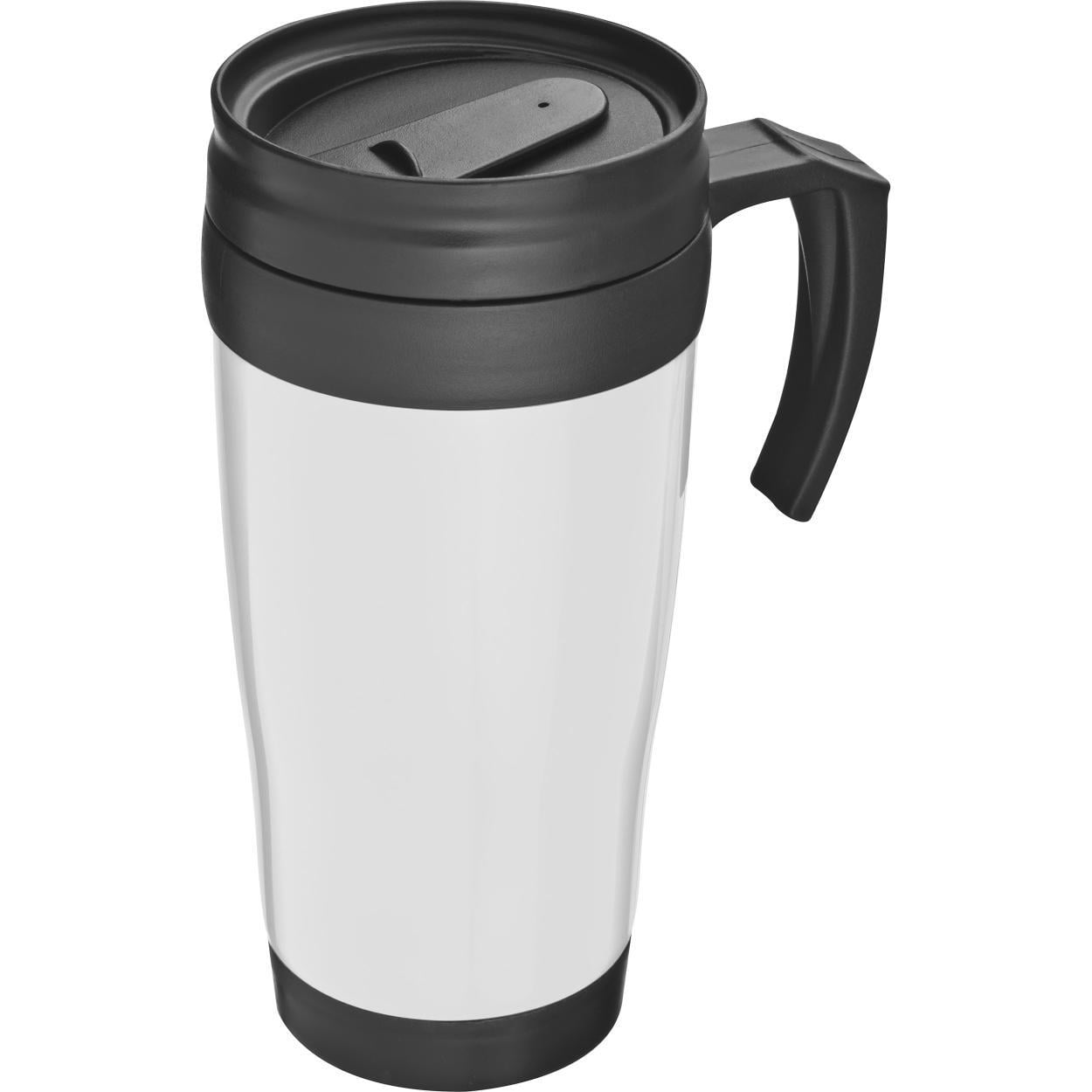 Kunststof drinkbeker met afsluitbare deksel- 0,4L wit 1 kleur 6809