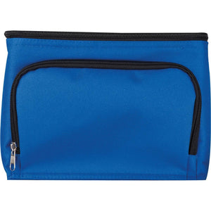Koeltas van 210D polyester met voorvak wit 1 kleur 6668