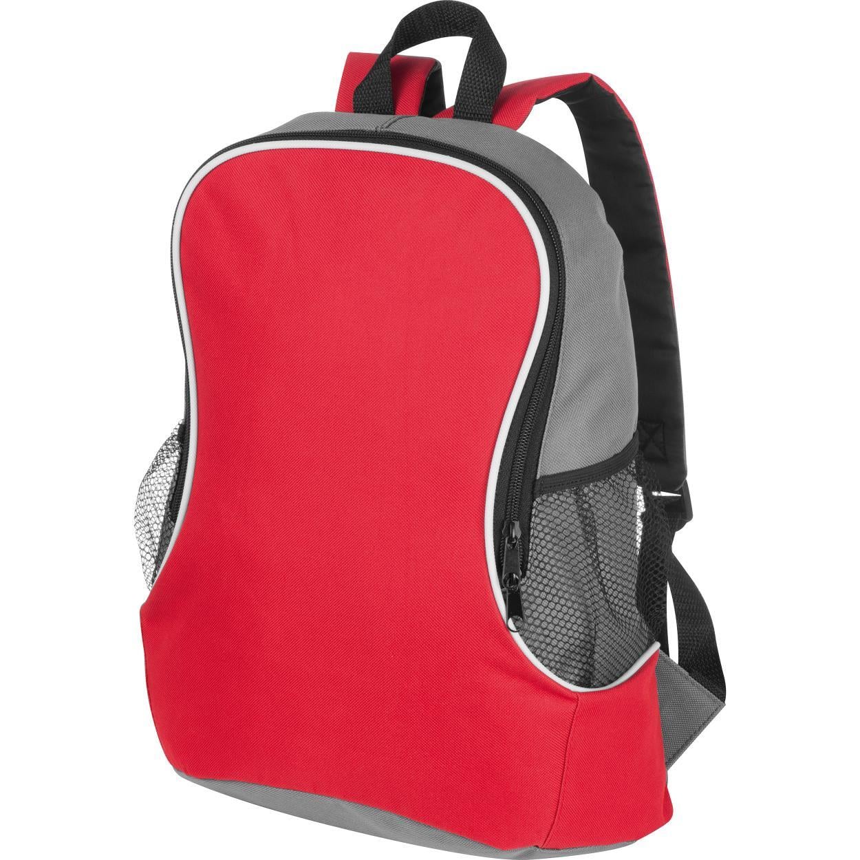 Rugzak met zijvakken rood 1 kleur 10489
