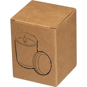 Kaars in glas met bamboedeksel 5691