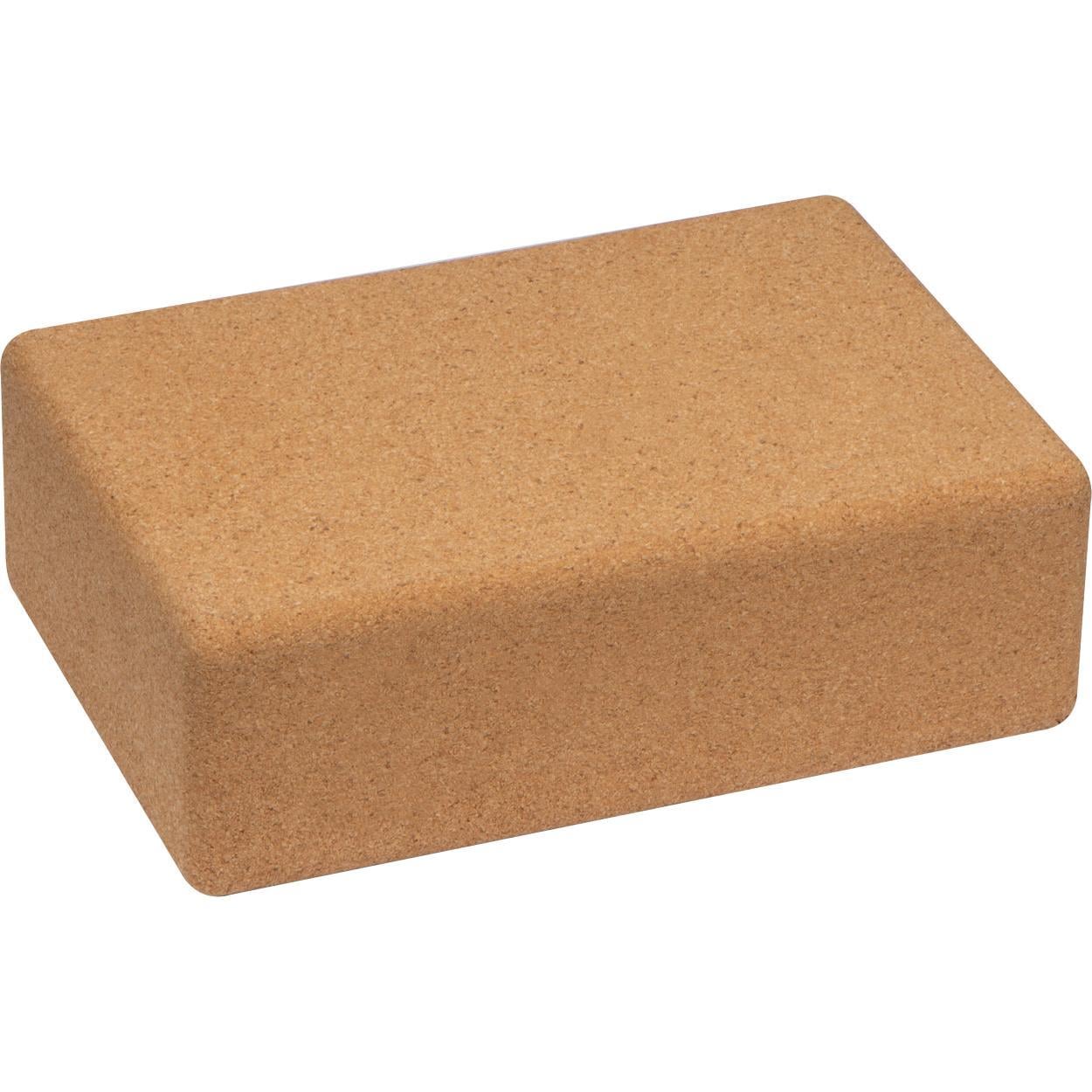 Yogahulp in de vorm van een blok uit kurk sample