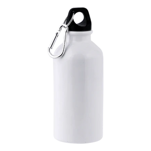 Aluminium drinkfles 400 ml zilver onbedrukt 618