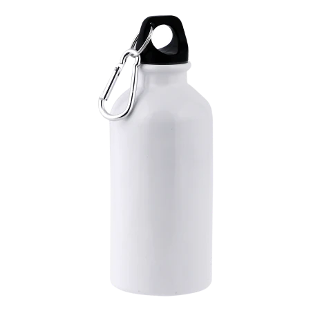 Aluminium drinkfles 400 ml zilver onbedrukt 618