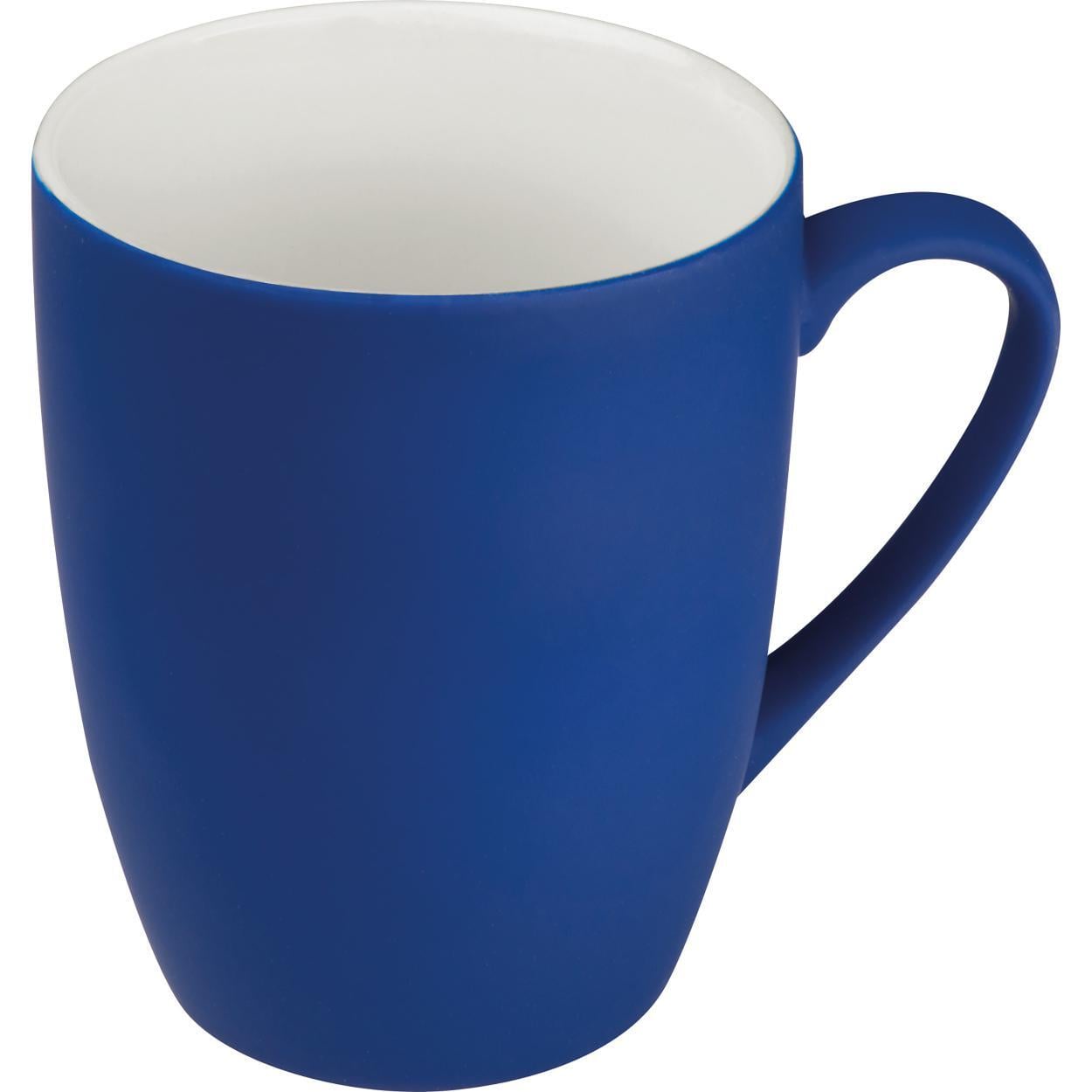 Drinkbeker met rubbercoating blauw Graveren 3065