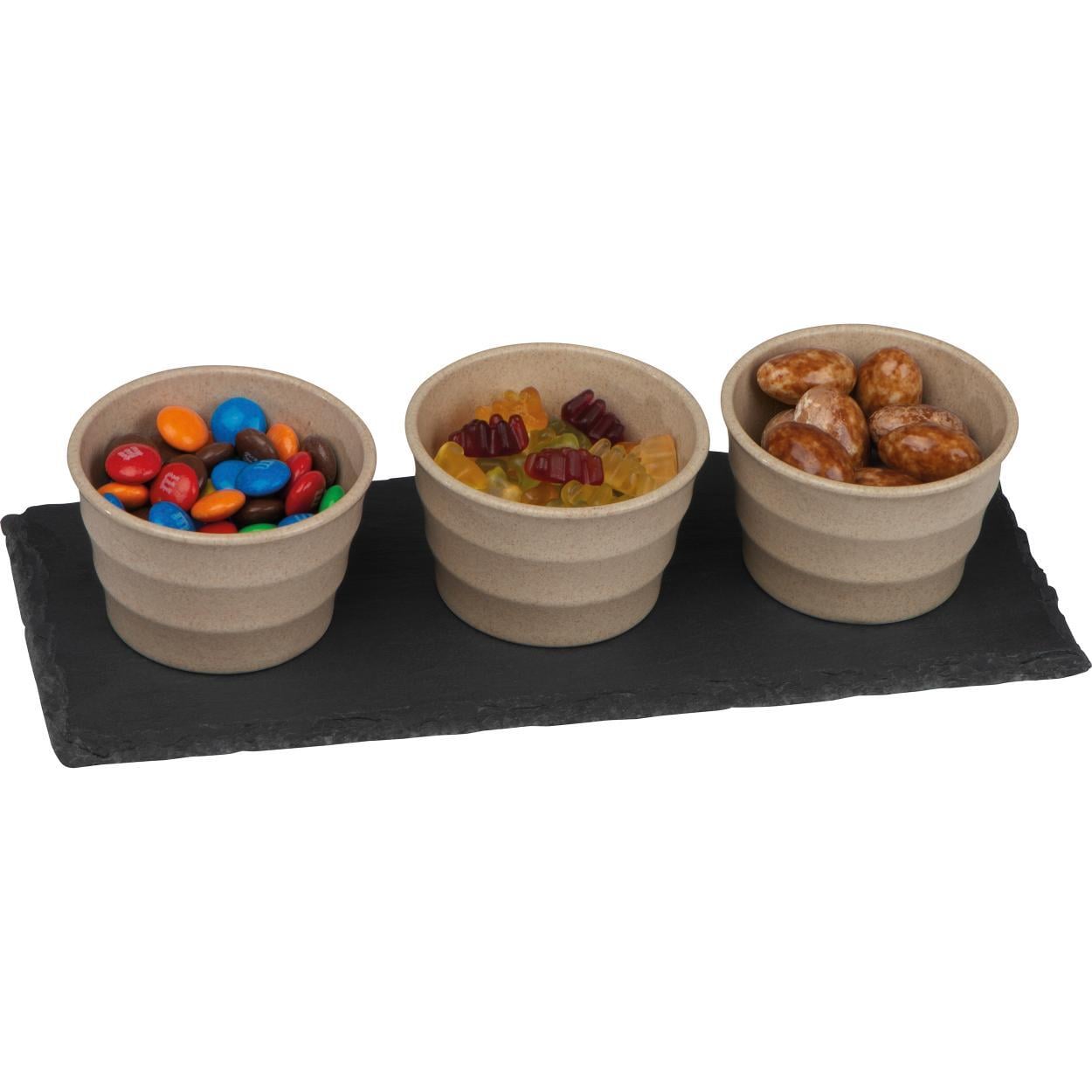 Schaaltjes met leistenen plankje sample