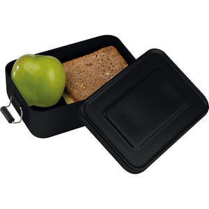 Lunchbox of broodtrommel van alumninium grijs Graveren 7310