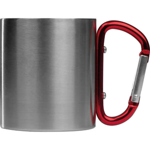 Metalen beker met karabijnhaak 7855