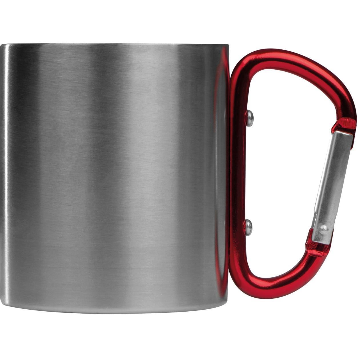 Metalen beker met karabijnhaak 7855