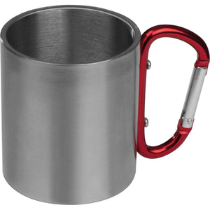 Metalen beker met karabijnhaak 7856