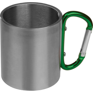 Metalen beker met karabijnhaak 7857