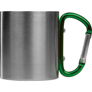 Metalen beker met karabijnhaak 7859