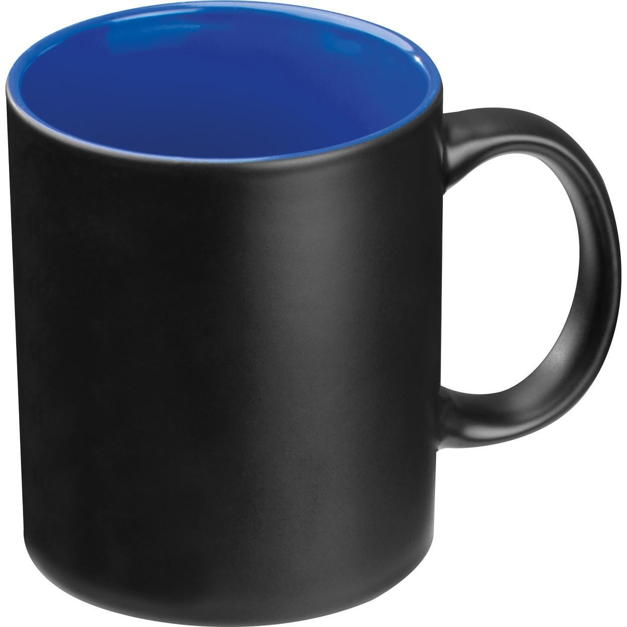 Zwarte beker met gekleurde binnenkant sample