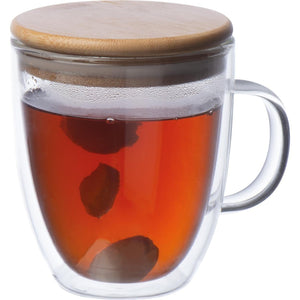 Dubbelwandig glas met greep - 350 ml 3255