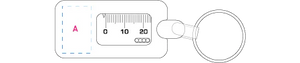 Sleutelhanger bandenprofiel meter rood onbedrukt 11317