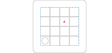 Schuifpuzzel vierkant 75x75 mm TAMPONPRINT 11022