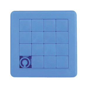 Schuifpuzzel vierkant 75x75 mm TAMPONPRINT lichtgroen 1 kleur 11024
