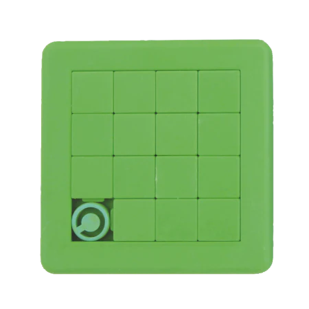 Schuifpuzzel vierkant 75x75 mm TAMPONPRINT geel 1 kleur 11023