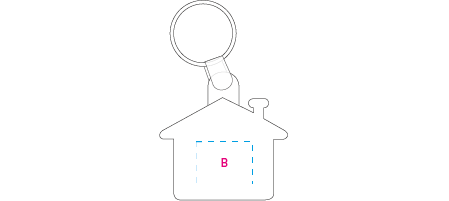 Sleutelhanger Huis donkergroen 4 kleuren 11351