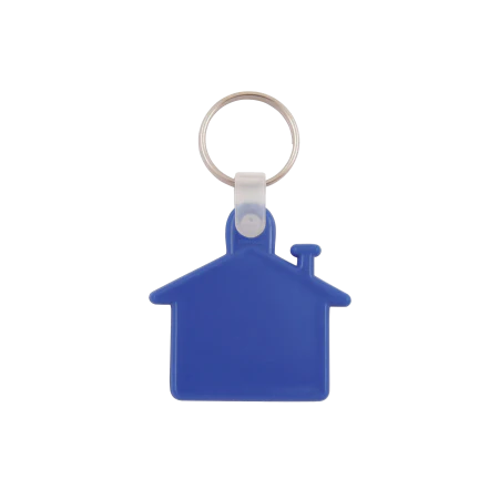Sleutelhanger Huis donkerblauw 2 kleuren 11344