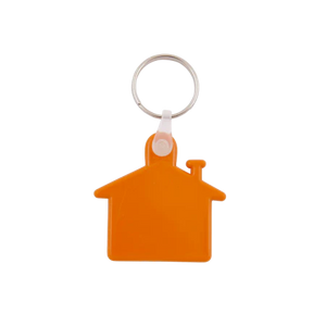 Sleutelhanger Huis donkerblauw onbedrukt 11347