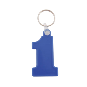 sleutelhanger Nr. 1 donkerblauw 2 kleuren 11476