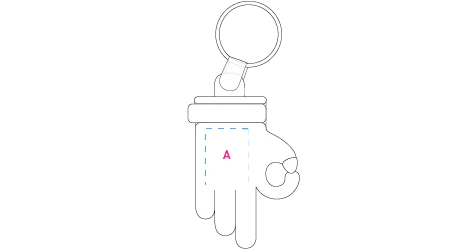sleutelhanger OK Hand donkergroen 3 kleuren 11490