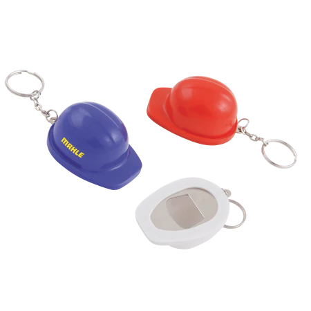 Sleutelhanger Helm met flesopener bedrukken