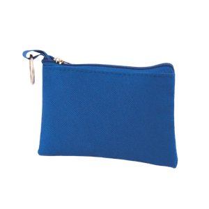 Sleuteltasje met rits polyester 600D donkerblauw onbedrukt 11591