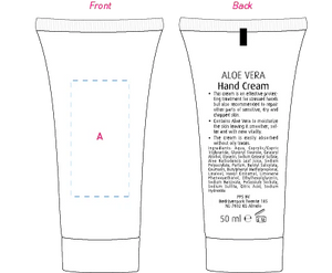 Tube 50 ml handcr&egrave;me Alo&euml; Vera wit 2 kleuren 12698