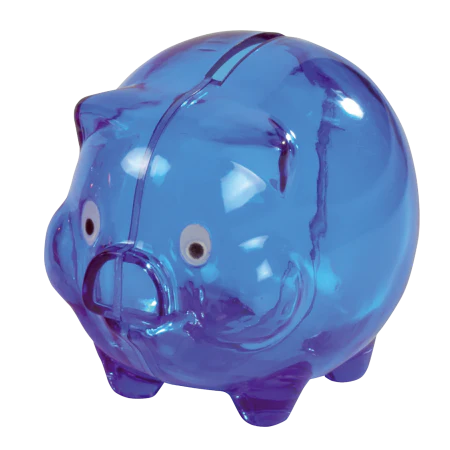 Spaarvarken klein donkerblauw 2 kleuren 11715