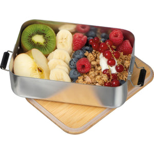 Lunchbox van aluminium 1 liter inhoud bedrukken