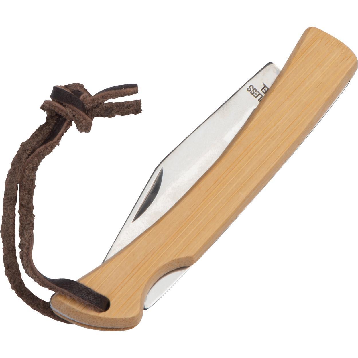 Zakmes met bamboe schalen sample