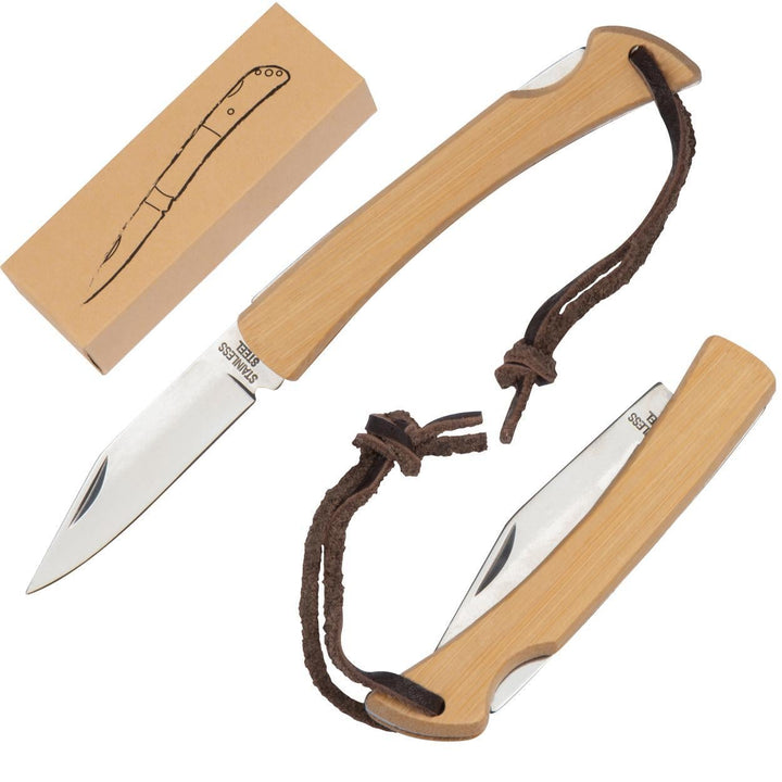 Zakmes met bamboe schalen sample