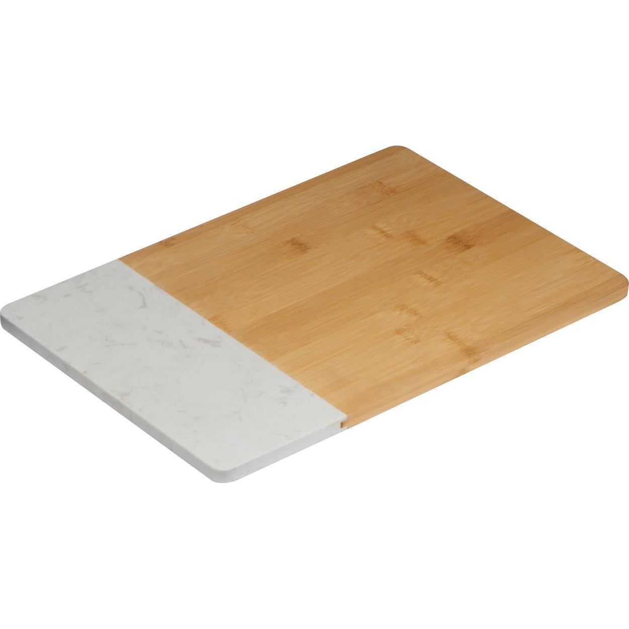Snijplank van bamboe met marmer sample