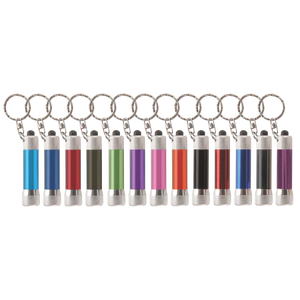 Zaklamp LED sleutelhanger met batterijen inclusief lasergravering bedrukken