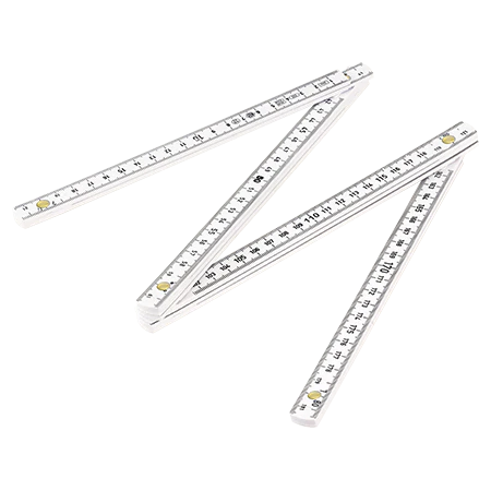 Duimstok 2 meter wit 2 kleuren 3479