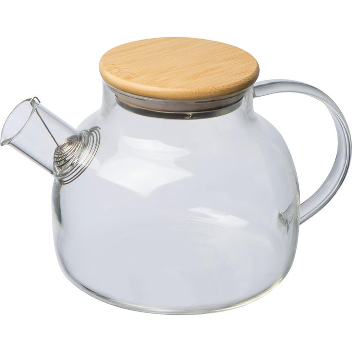Theekan van glas met bamboe deksel sample