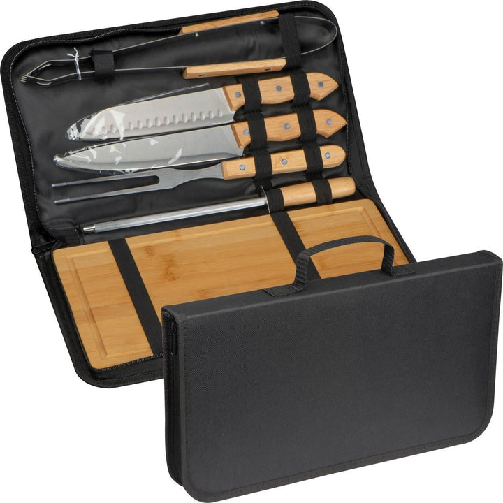 Barbeque set in etui met rits sample