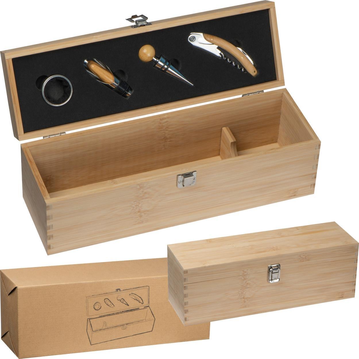 Wijnbox van hout bedrukken